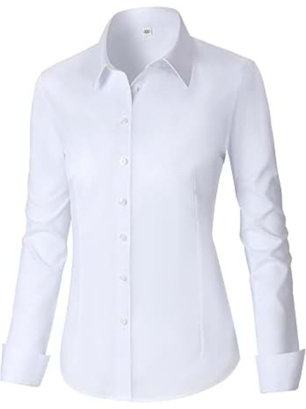 V-4. Vince Womens Cotton Long Sleeve Button Down Dress Shirt White